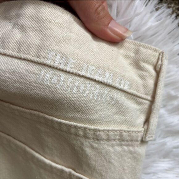 AG Adriano Goldschmied Jeans The Jean of Tomorrow Cream Size 29 Missing Button - Picture 5 of 9